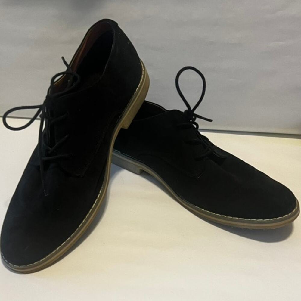 H&M | Men's Black Faux Suede Derby Oxford Shoes - IT 43 / US 10